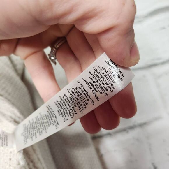 Chico's Womens Beige One Button Long Sleeve Knit Cardigan Sweater Sz 2 Large 12 - Picture 11 of 13